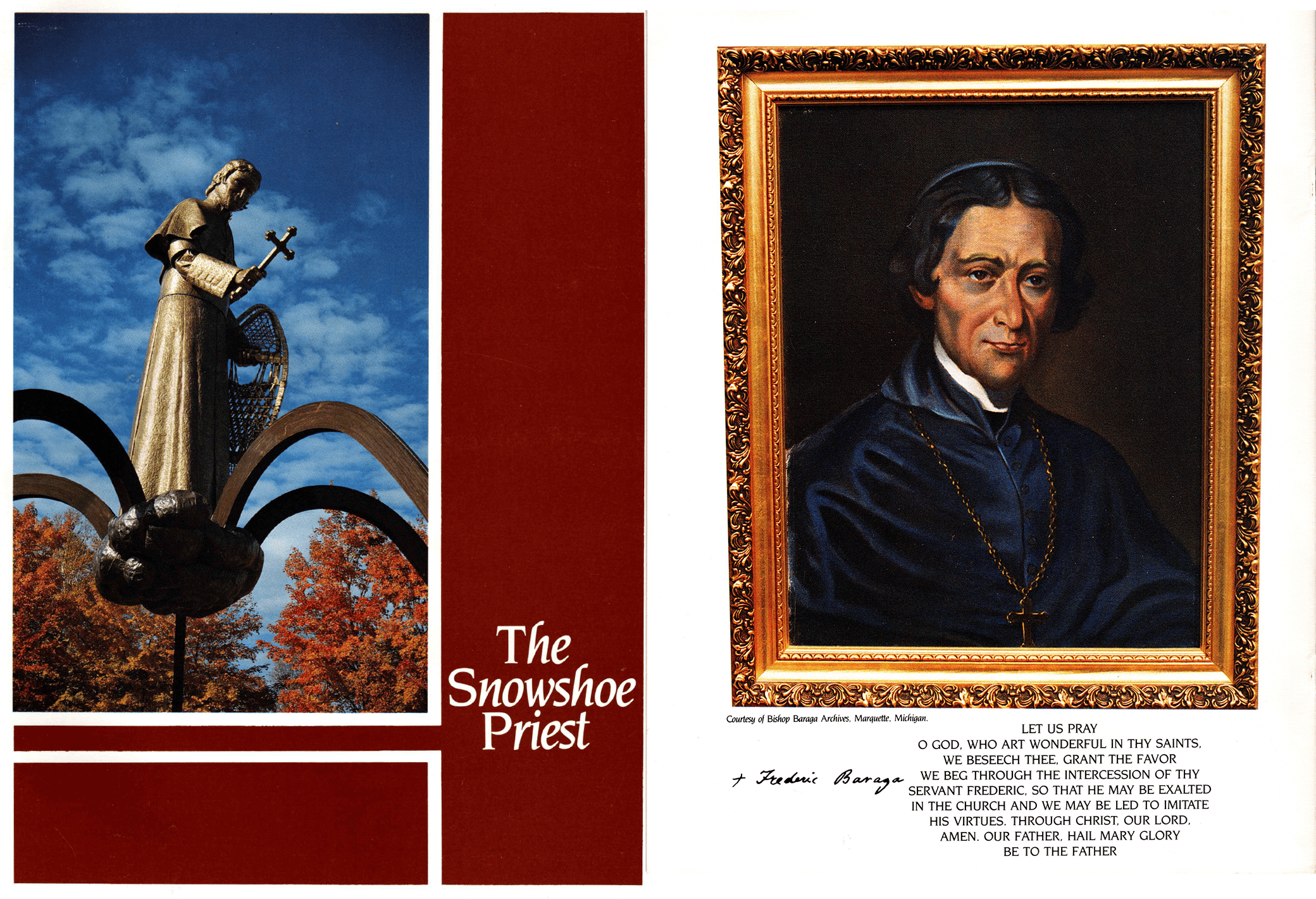 The Snowshoe Priest - a Booklet about Bishop Frederic Baraga.