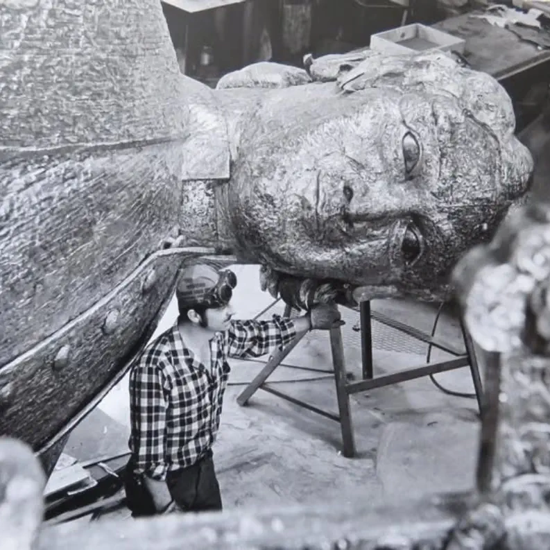 Head of Bishop Baraga statue and sculptor Arthur Chaput Jr. Head of Bishop Baraga statue and sculptor Arthur Chaput Jr.